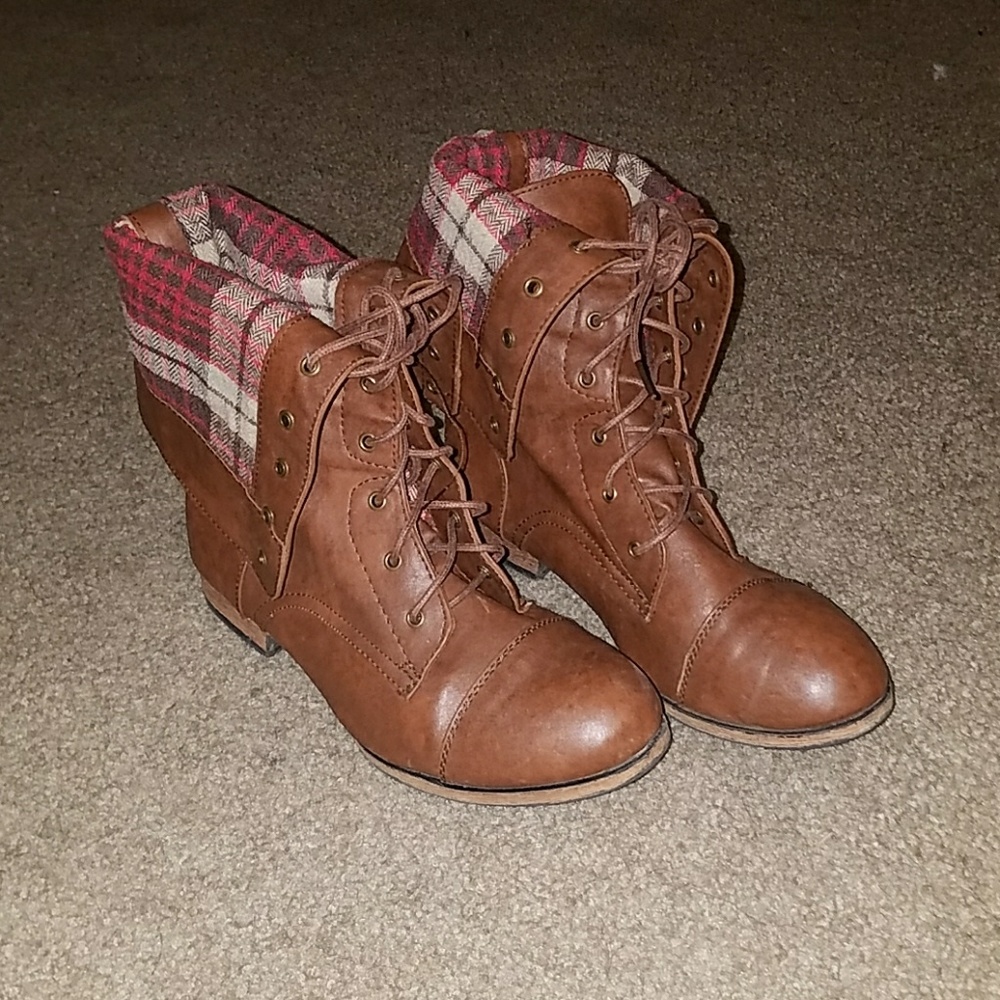 Brown Combat Boots